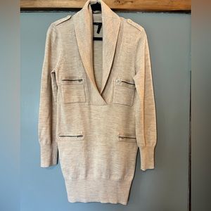 BCBG Max Azria Soft Merino wool blend oversized long sweater Size S